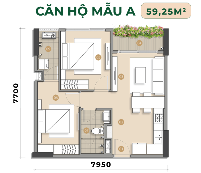 thiet ke can ho Eaton Park