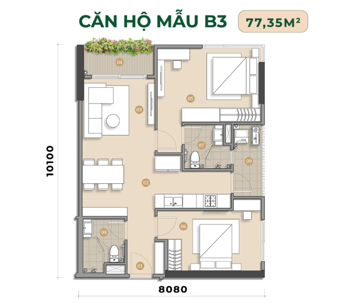 thiet ke can ho Eaton Park