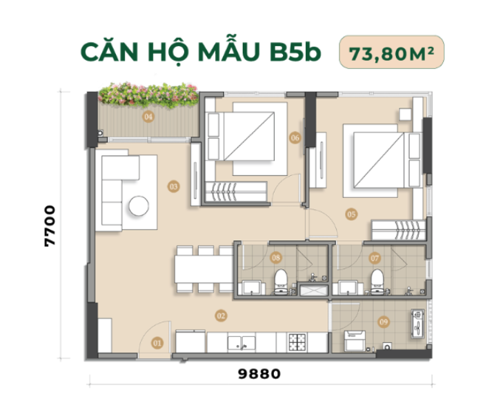 thiet ke can ho Eaton Park